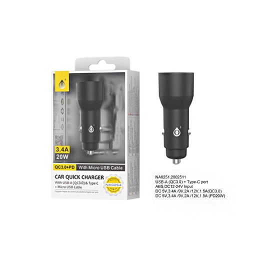 ONEPLUS FAST CAR CHARGER NA0251 NE WITHOUT BLEDSOE CABLE 3.4A BLACK